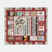 Couverture Polaire Lettre personnalisée à mon petit-fils, grand-mère  (Devant (Horizontal))