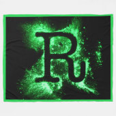 COUVERTURE POLAIRE LETTRE R MAJUSCULE VERTE (Devant (Horizontal))