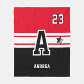 Couverture Polaire Lettre rouge et noire All Sport (Devant)