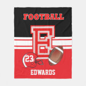 Couverture Polaire Lettre rouge sport E - Football (Devant)
