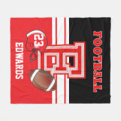 Couverture Polaire Lettre rouge sport E - Football (Devant (Horizontal))