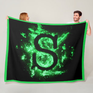 COUVERTURE POLAIRE LETTRE S MAJUSCULE VERTE