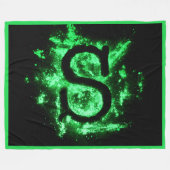 COUVERTURE POLAIRE LETTRE S MAJUSCULE VERTE (Devant (Horizontal))