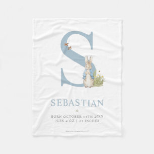 Couverture Polaire Lettre S personnalisée par   de lapin de Peter