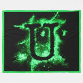 COUVERTURE POLAIRE LETTRE U MAJUSCULE VERTE (Devant (Horizontal))