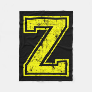 Couverture Polaire Lettre Z Majuscule Alphabet Classique