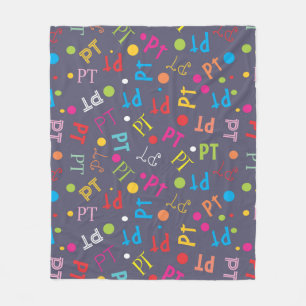 Couverture Polaire Lettres colorées de thérapie physique