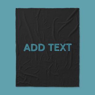 Couverture Polaire Lettres contour éditable avec ombre portée