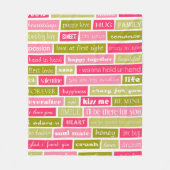 Couverture Polaire Lettres d'amour (Devant)