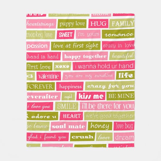 Couverture Polaire Lettres d'amour (Devant)