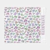 Couverture Polaire Lettres de l'alphabet des doodles (Devant (Horizontal))