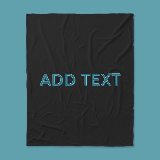 Couverture Polaire Lettres éditées modifiables avec ombre portée