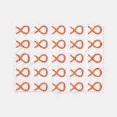 Couverture Polaire Leucémie Cancer Sensibilisation Ruban Toison Blanc (Devant (Horizontal))