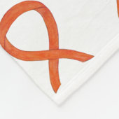 Couverture Polaire Leucémie Cancer Sensibilisation Ruban Toison Blanc (Coin)