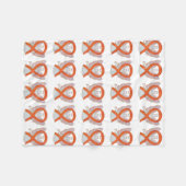 Couverture Polaire Leucémie Cancer Sensibilisation Ruban Toison Blanc (Devant (Horizontal))