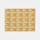 Couverture Polaire Leucémie Cancer Sensibilisation Ruban Toison Blanc (Devant (Horizontal))