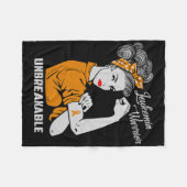 Couverture Polaire Leucémie Guerrier Incassable Conscience Cadeau Com (Devant (Horizontal))