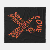 Couverture Polaire Leucémie Lutter contre le cancer Ruban 2 (Devant (Horizontal))