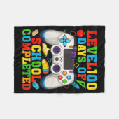 Couverture Polaire Level 100 Days Of School Unlocked Boys 100th Day O (Devant (Horizontal))