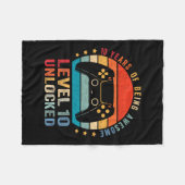Couverture Polaire Level 10 Unlocked Shirt Funny Video Gamer 10th Bir (Devant (Horizontal))