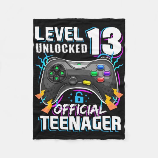 Couverture Polaire Level 13 Unlocked Official Teenager Video Game 13t (Devant)