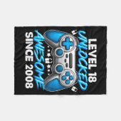 Couverture Polaire Level 18 Unlocked 18 Year Old Boys 18th Birthday B (Devant (Horizontal))