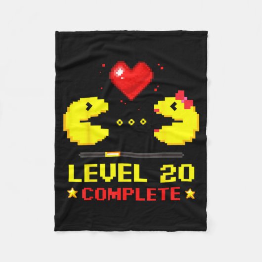 Couverture Polaire Level 20 Complete Gamers 20th Wedding Anniversary  (Devant)