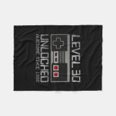 Couverture Polaire Level 30 Unlocked 30th Birthday 30 Year Old Video  (Devant (Horizontal))