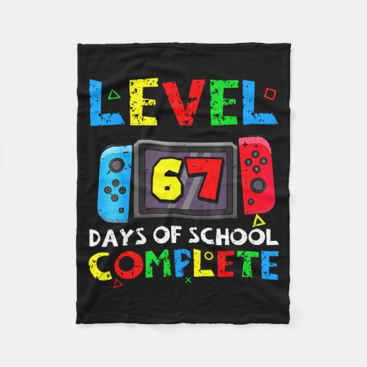 Couverture Polaire Level 67 Days Of School Complete Six Seven Meme Ki (Devant)