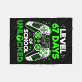 Couverture Polaire Level 67 Days Of School Unlocked Boys 67th Day Of (Devant (Horizontal))