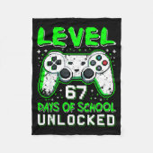 Couverture Polaire Level 67 Days Of School Unlocked Boys 67th Day Of  (Devant)