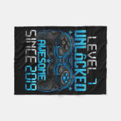 Couverture Polaire Level 7 Unlocked 7 Year Old For Boys 7th Birthday (Devant (Horizontal))