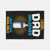 Couverture Polaire Level Dad Unlocked Pregnancy Announcement Gamer Fa (Devant (Horizontal))