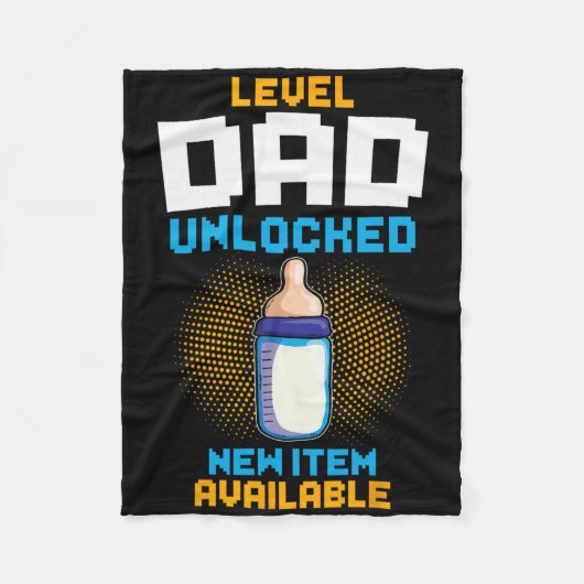 Couverture Polaire Level Dad Unlocked Pregnancy Announcement Gamer Fa (Devant)