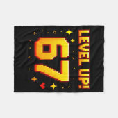 Couverture Polaire Level Up 67 Funny Gaming 6 7 Meme Gen Alpha Slang  (Devant (Horizontal))