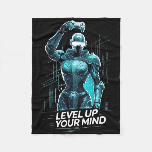 Couverture Polaire Level Up Your Mind Ai Gamer  (Devant)