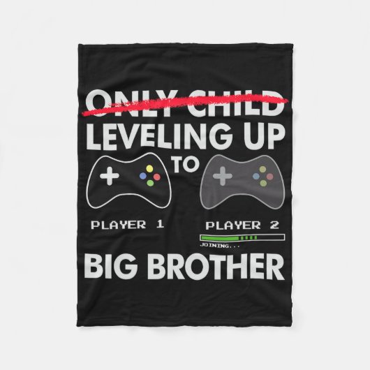 Couverture Polaire Leveling To Big Brother Shirt - Jeu Vidéo Jouer (Devant)