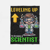 Couverture Polaire Leveling Up Scientist Ck To School Funny Gamer Boy (Devant)