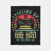 Couverture Polaire Leveling Up To Big Brother 2026 Funny New Gamer Bo (Devant)