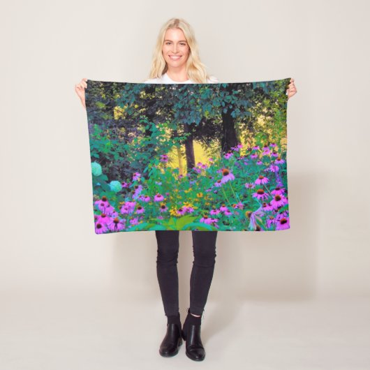 Couverture Polaire Lever du soleil du matin dans My Rubio Garden (En situation)