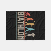 Couverture Polaire L'Évolution Du Biathlon Cible Tir Xc Skiin (Devant (Horizontal))