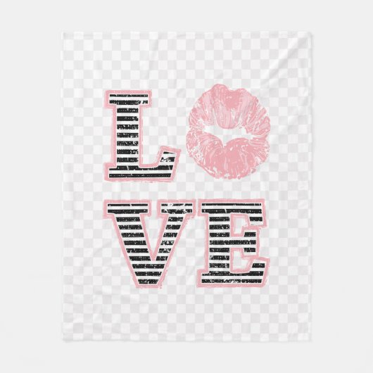 Couverture Polaire Lèvres d'amour (Devant)