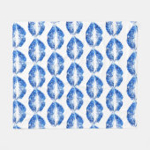 Couverture Polaire Lèvres Parties scintillant bleues (Devant (Horizontal))