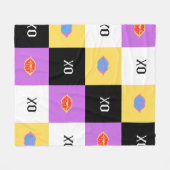 Couverture Polaire Lèvres passionnées et Motif XO (Devant (Horizontal))