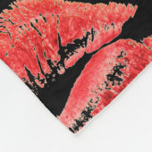Couverture Polaire lèvres rouges baiser imprimer valentines jour couv (Coin)