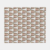 Couverture Polaire Lèvres rouges de poupée blonde (Devant (Horizontal))