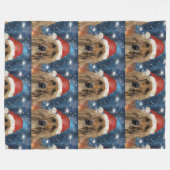 COUVERTURE POLAIRE  LÉVRIER AFGHAN    (Devant (Horizontal))