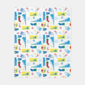 Couverture Polaire L'Express polaire | Motif d'icône de Noël (Devant)