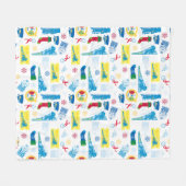 Couverture Polaire L'Express polaire | Motif d'icône de Noël (Devant (Horizontal))