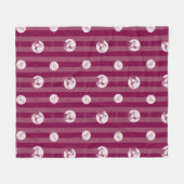 Couverture Polaire L'Express polaire | Motif du Père Noël rayé (Devant (Horizontal))